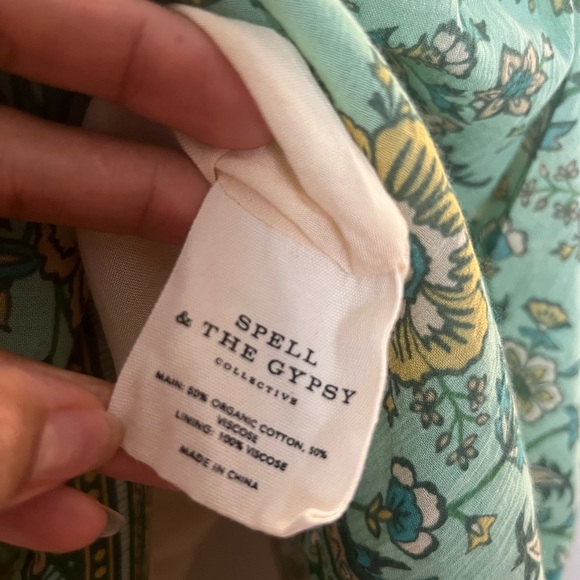 Spell and the gypsy collective folk song house dress sage size small - Picture 10 of 11